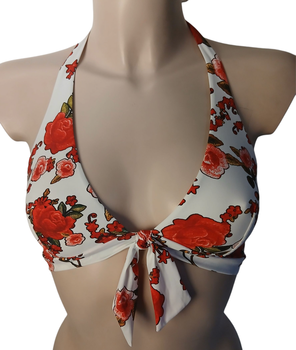 Top Bikini Triangolo con nodo decorativo centrale- Collezione "Rosè d'ètè"