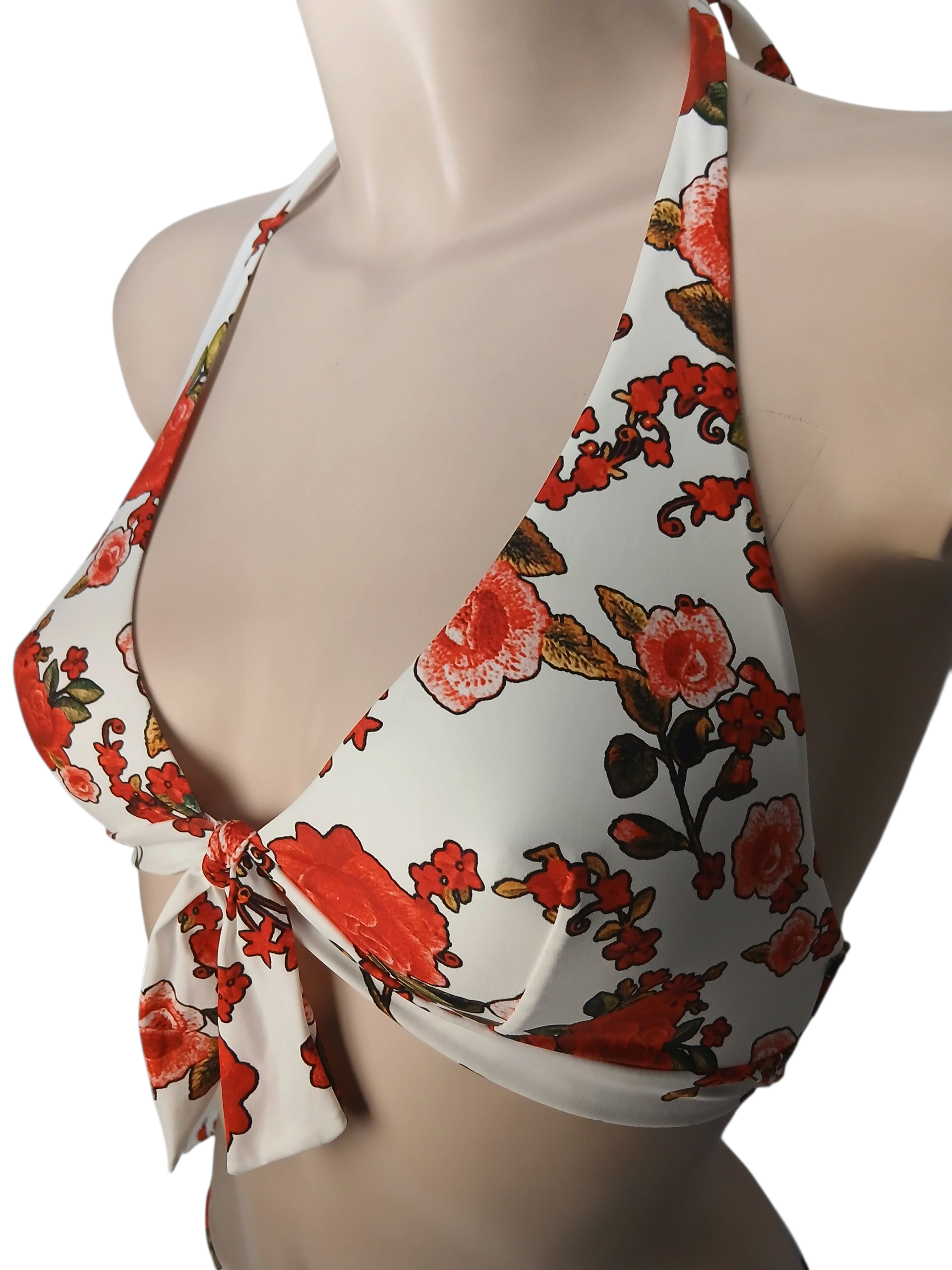 Top Bikini Triangolo con nodo decorativo centrale- Collezione "Rosè d'ètè"