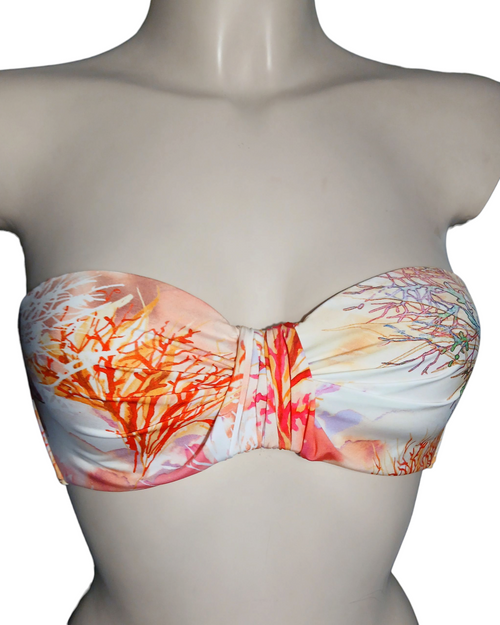 Bikini a fascia con coppe preformate e ferretto- Collezione "Corallo"