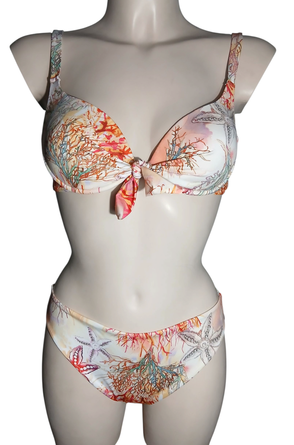 Slip bikini vita media- collezione corallo