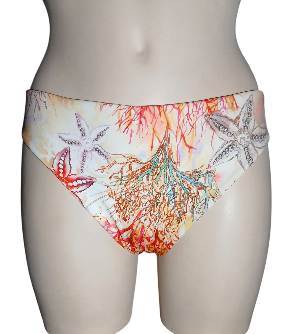 Slip bikini vita media- collezione corallo
