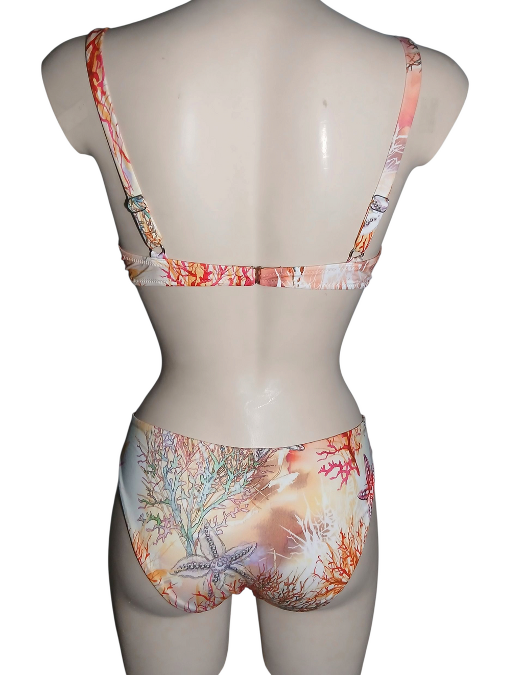 Top Bikini push-up  con Nodo frontale- Collezione "corallo"