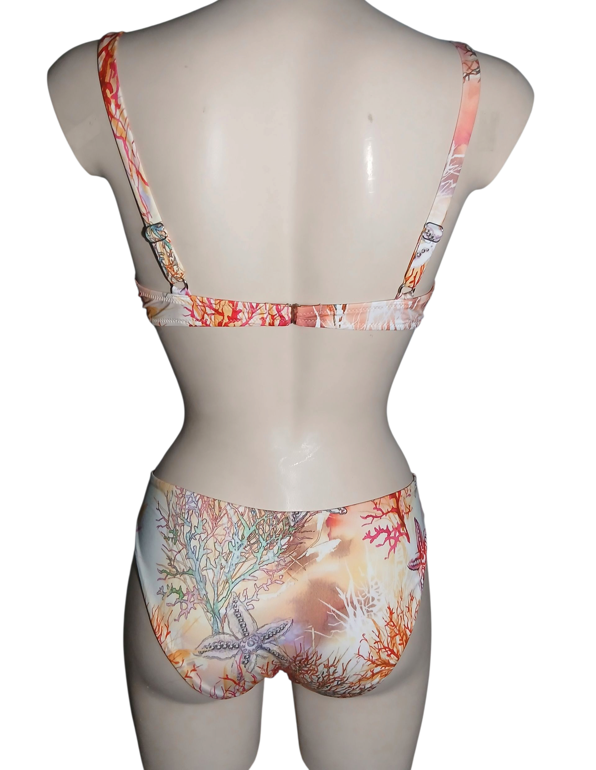 Top Bikini push-up  con Nodo frontale- Collezione "corallo"