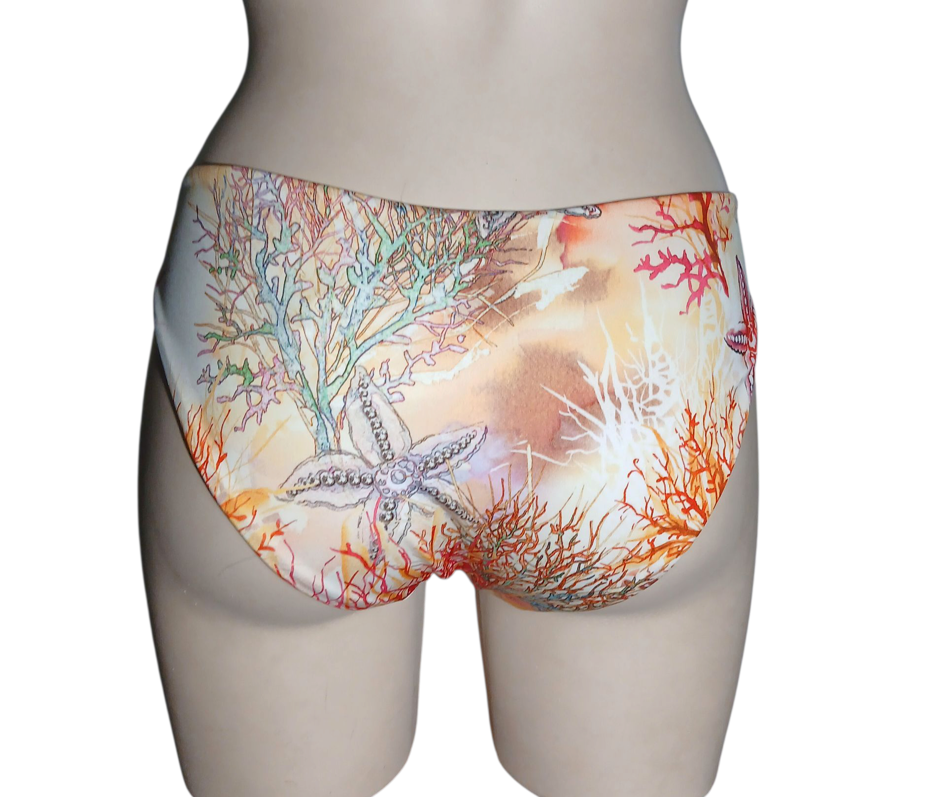 Slip bikini vita media- collezione corallo