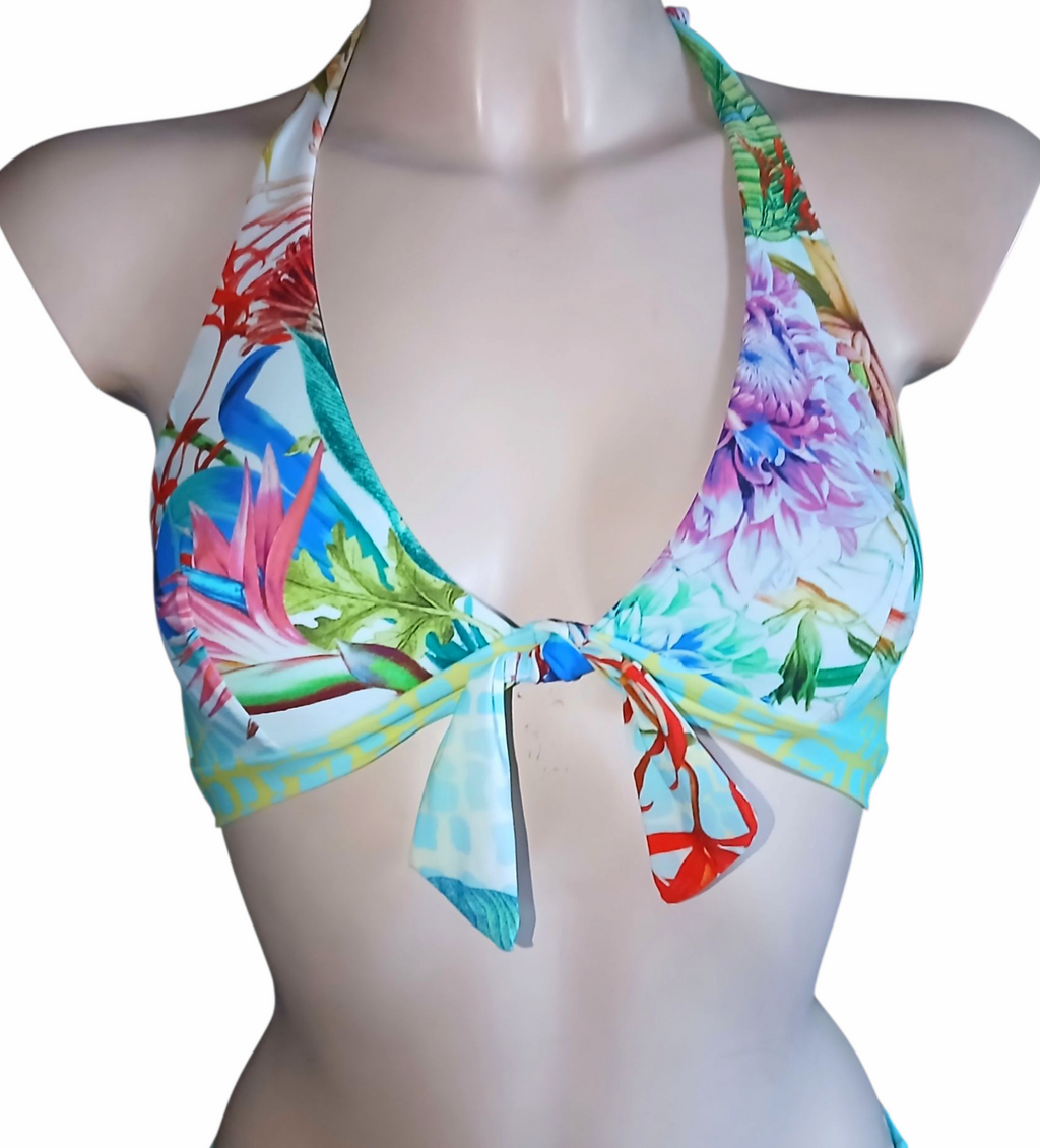 Top bikini triangolo  fantasia marina- Collezione Isadora