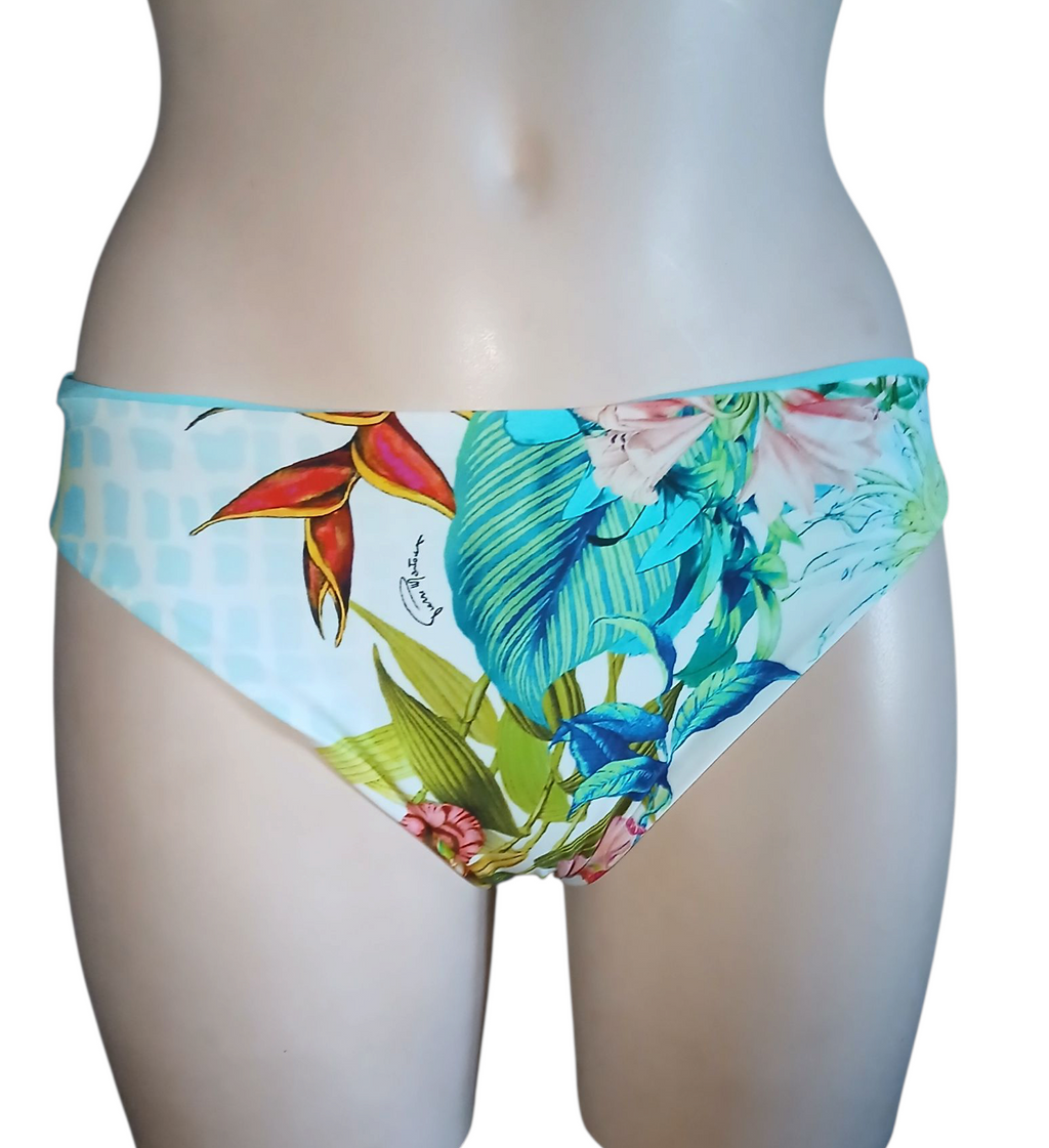 Slip bikini vita media fantasia marina - Collezione Isadora