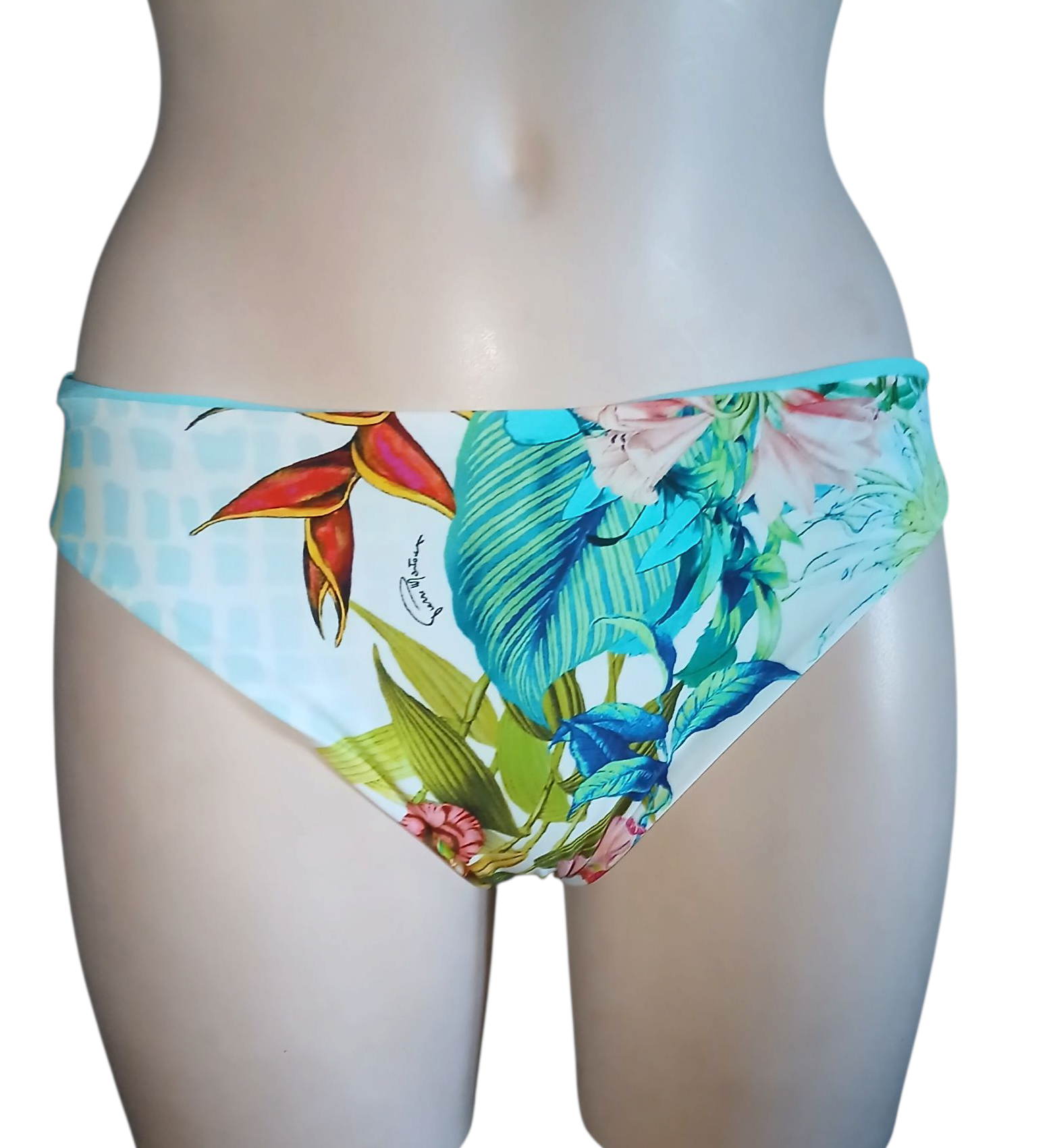 Slip bikini vita media fantasia marina - Collezione Isadora