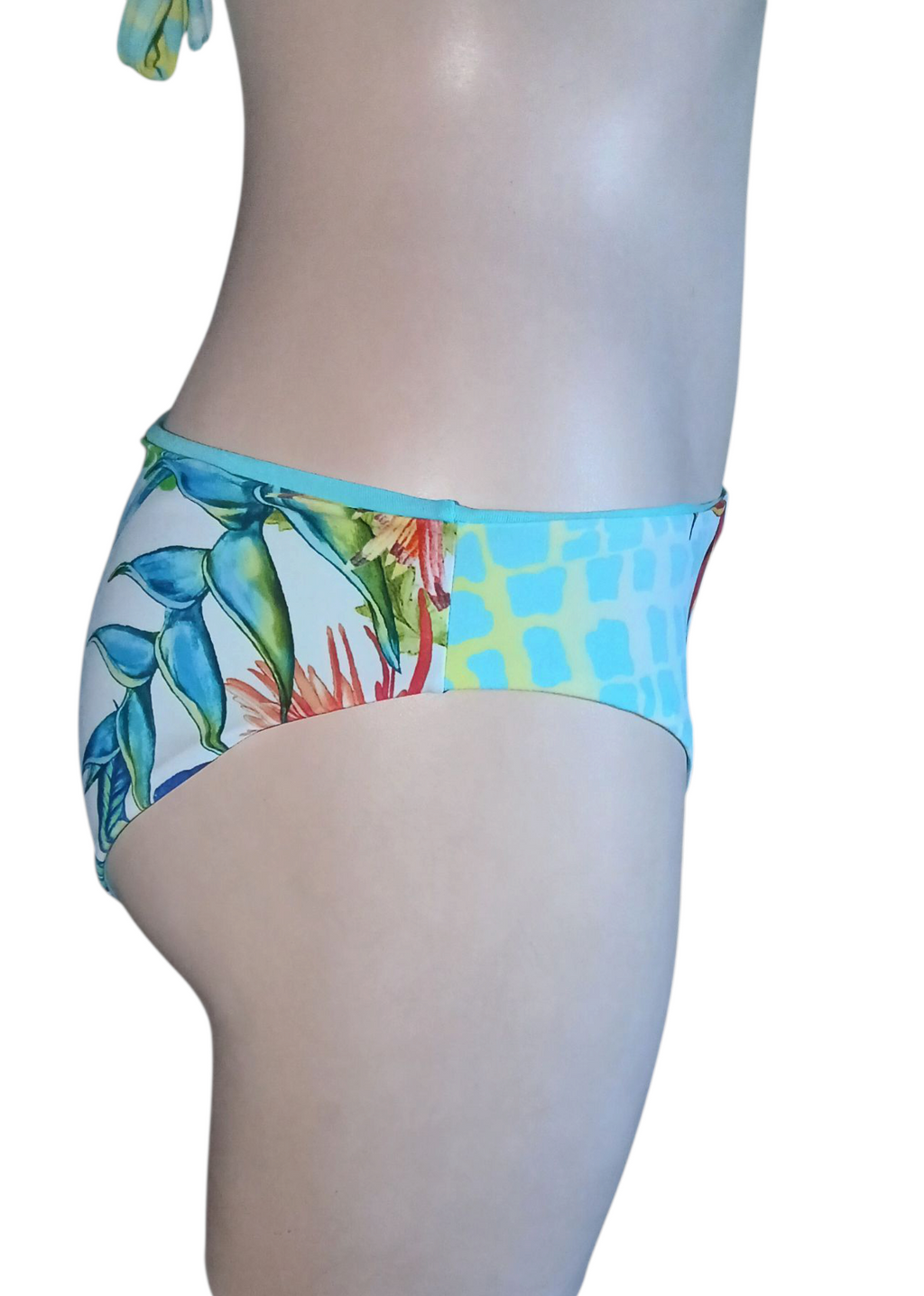 Slip bikini vita media fantasia marina - Collezione Isadora