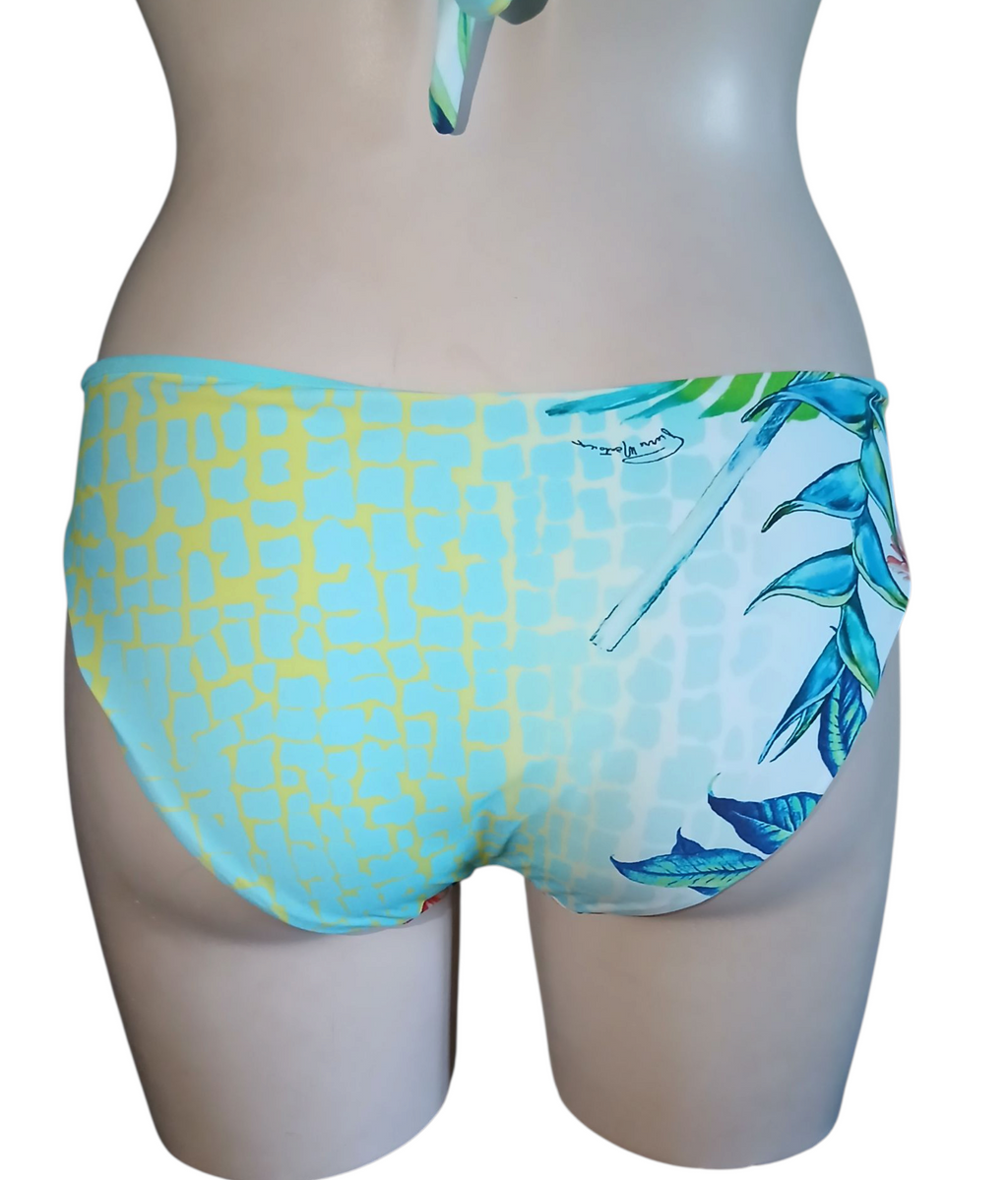 Slip bikini vita media fantasia marina - Collezione Isadora