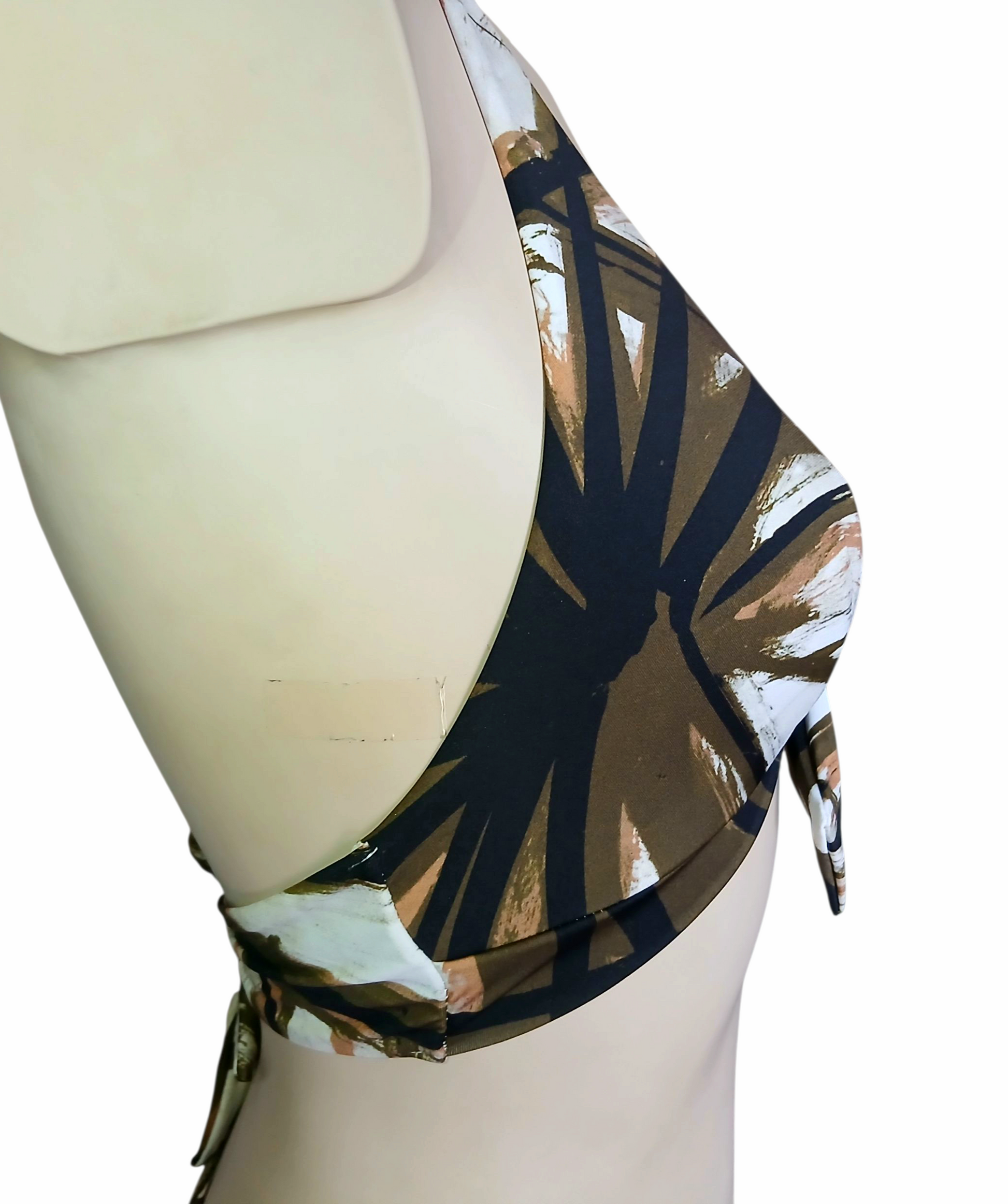 Top bikini triangolo con nodo decorativo- fantasia Jungle