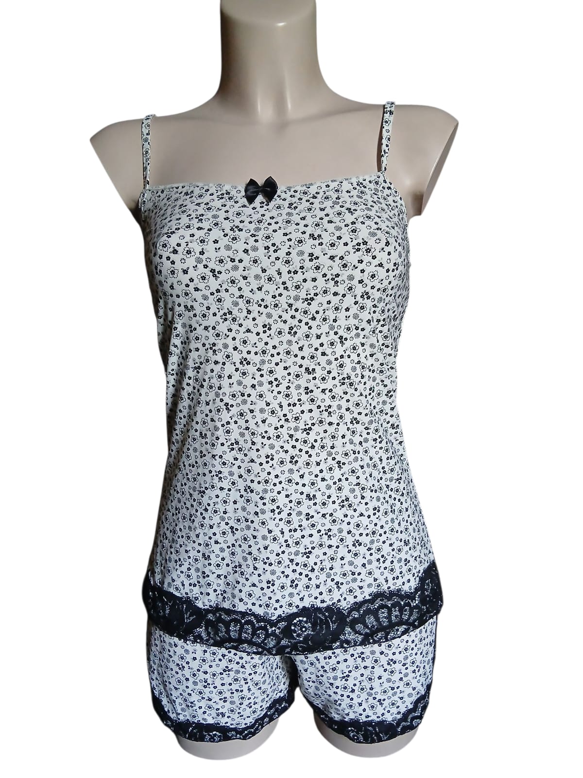 Pigiama fiorellini neri